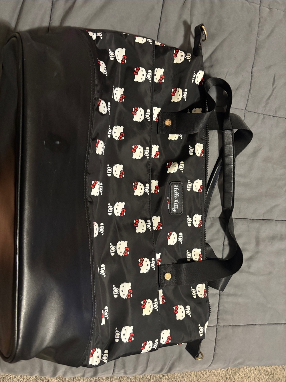 Hello Kitty Black and Red Duffel Bag
